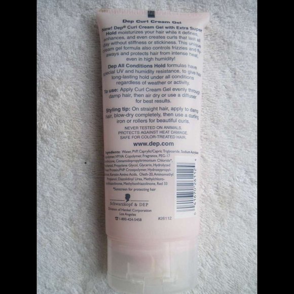 Dep All Conditions Curl Cream Gel Defines Moisturizes Extra Super Hold 5 oz Pink - Picture 2 of 5